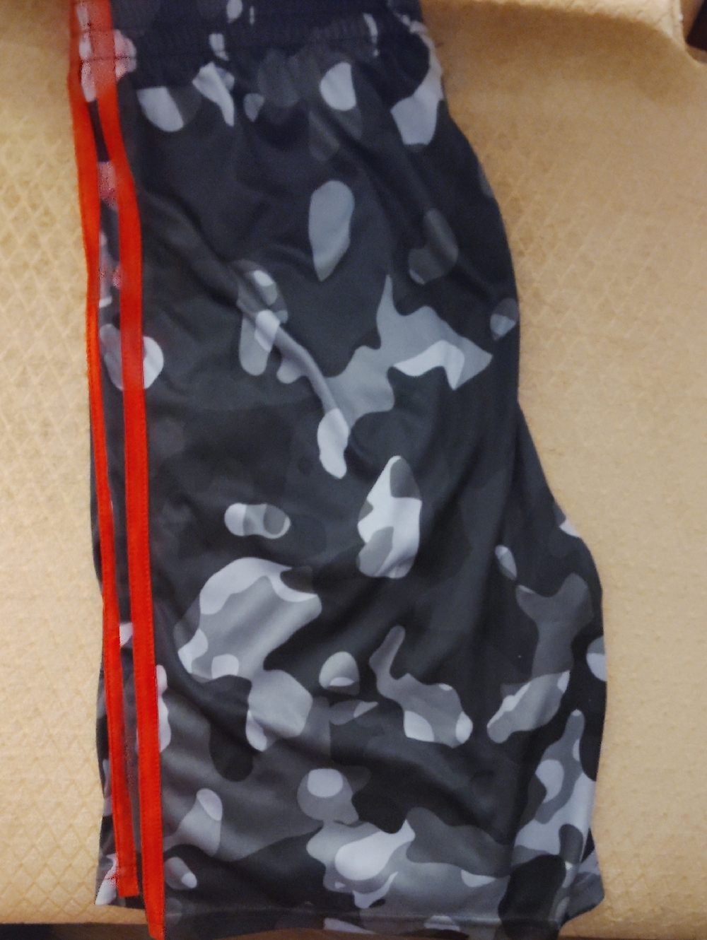 adidas Black and Gray Athletic Shorts with Red Accent